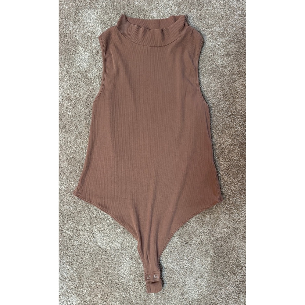Banana Republic Sleeveless Mock Neck Ribbed Bodysuit‎ Women's M
